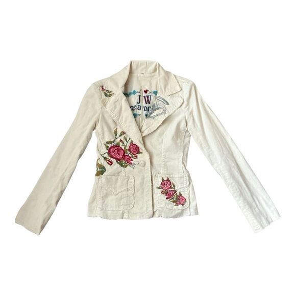 Johnny Was White Embroidered Blazer with Floral Design - Picture 1 of 9